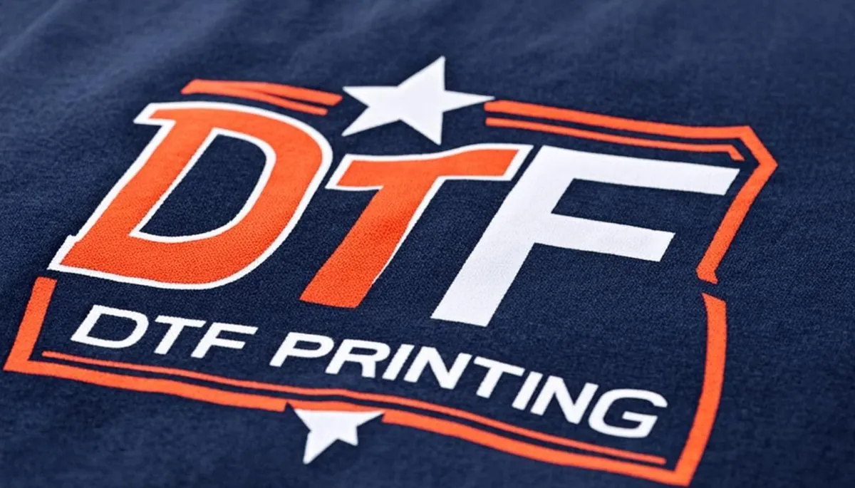 Close-up of DTF print quality on school T-shirt